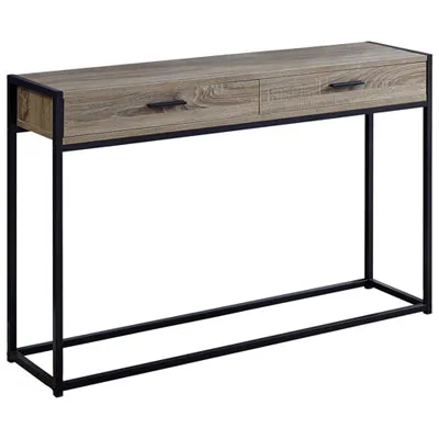 Monarch Modern Rectangular Metal Base Console Accent Table