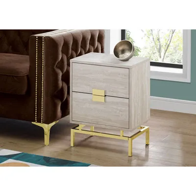 Monarch Modern Rectangular End Table With Drawers