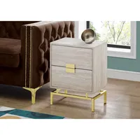 Monarch Modern Rectangular End Table With Drawers