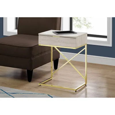 Monarch Modern Rectangular Accent End Table With Storage