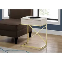 Monarch Modern Rectangular Accent End Table With Storage