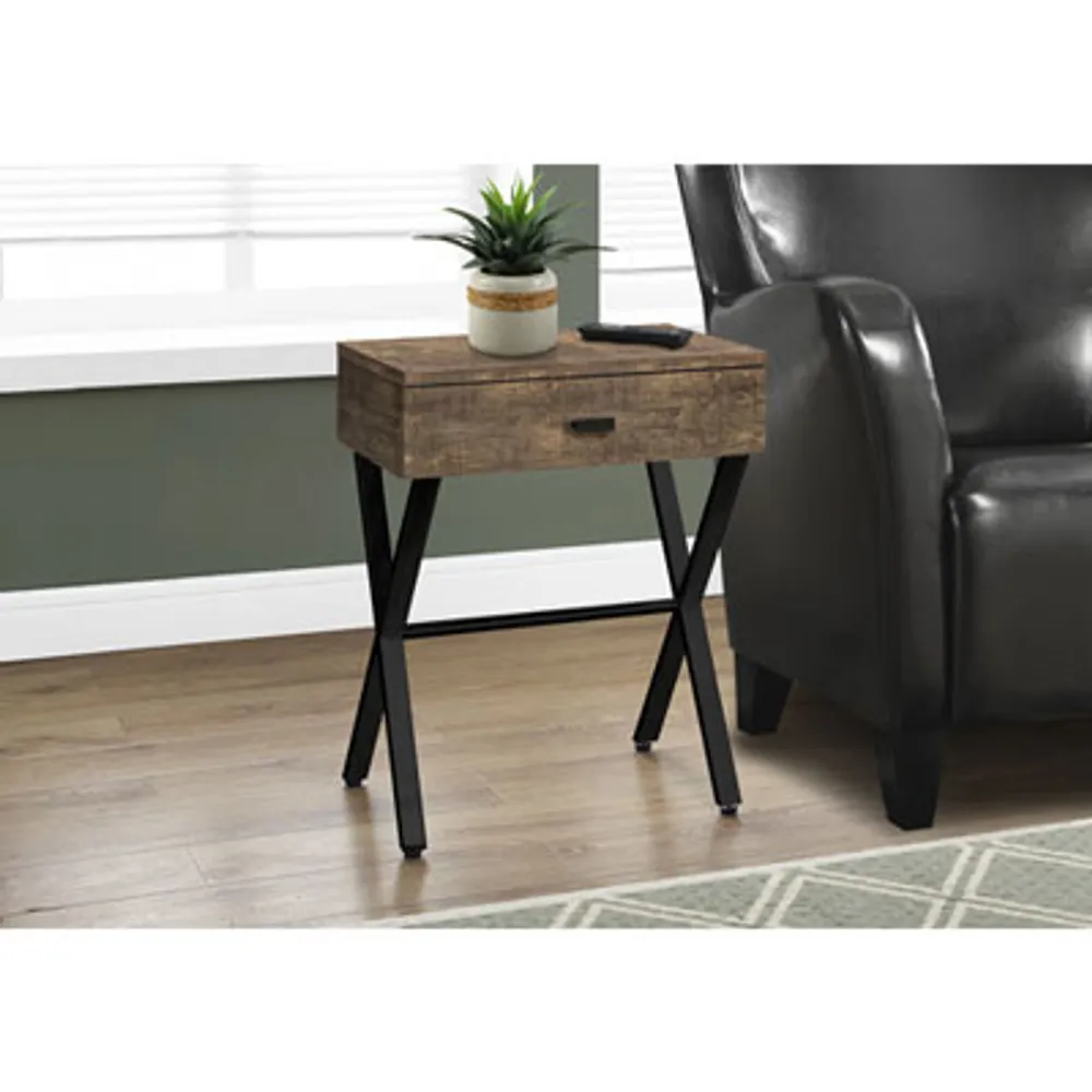 Monarch Modern Rectangular End Table With Storage