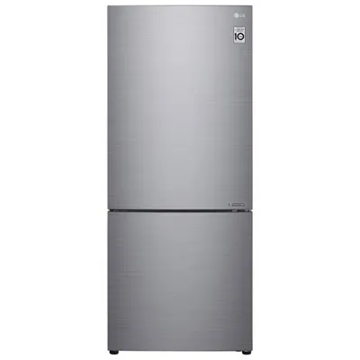 LG 28" 14.7 Cu. Ft. Counter-Depth Bottom Freezer Refrigerator (LBNC15251V) - Platinum Silver