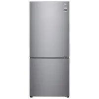 LG 28" 14.7 Cu. Ft. Counter-Depth Bottom Freezer Refrigerator (LBNC15251V) - Platinum Silver