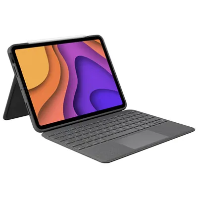 Logitech Folio Touch Keyboard Case with Trackpad for iPad Air 11" (M2), iPad Air (5th/4th Gen) - Grey