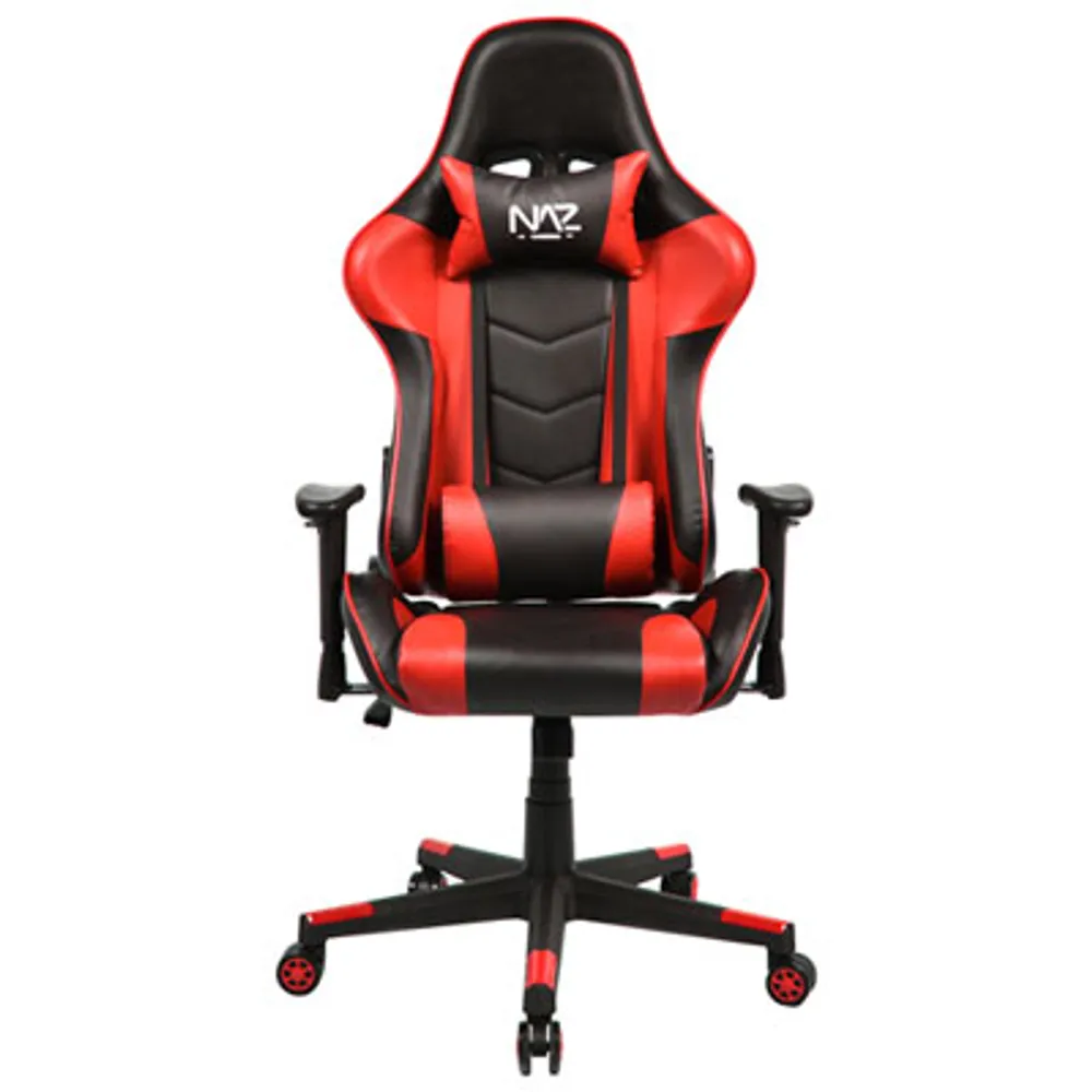 Naz Pro Ergonomic Faux Leather Gaming Chair - Red/Black