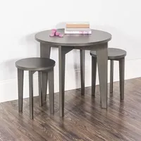 Forever Eclectic Geo 3-Piece Kids Table & Stool Set - Dapper Grey