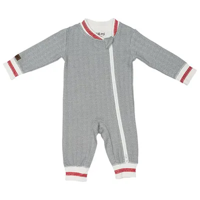 Juddlies Cottage Cotton Jumpsuit - Newborn - Driftwood Grey