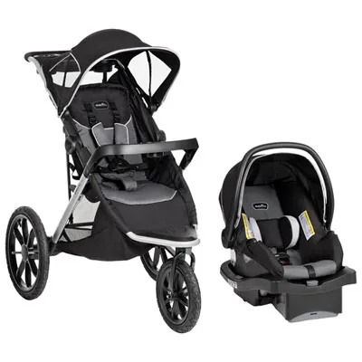 Evenflo Victory Plus Jogging Stroller with LiteMax Infant Car Seat - Black