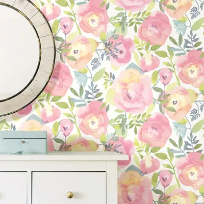 NuWallpaper Peachy Keen Pink Peel & Stick Wallpaper - Pink