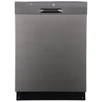 GE 24" 48dB Built-In Dishwasher with Stainless Steel Tub & Third Rack (GBF655SMPES) - Slate
