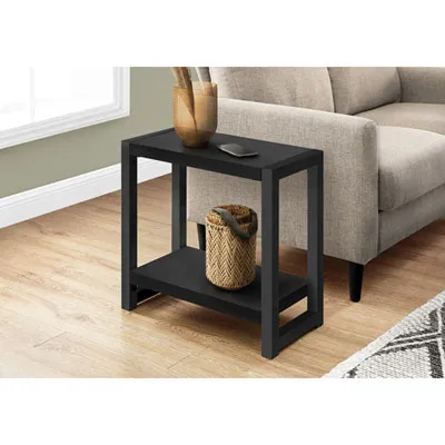 Monarch Contemporary Rectangular End Table - Black