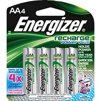Energizer NH15BP4 4-Pack "AA" NiMH Rechargeable Batteries