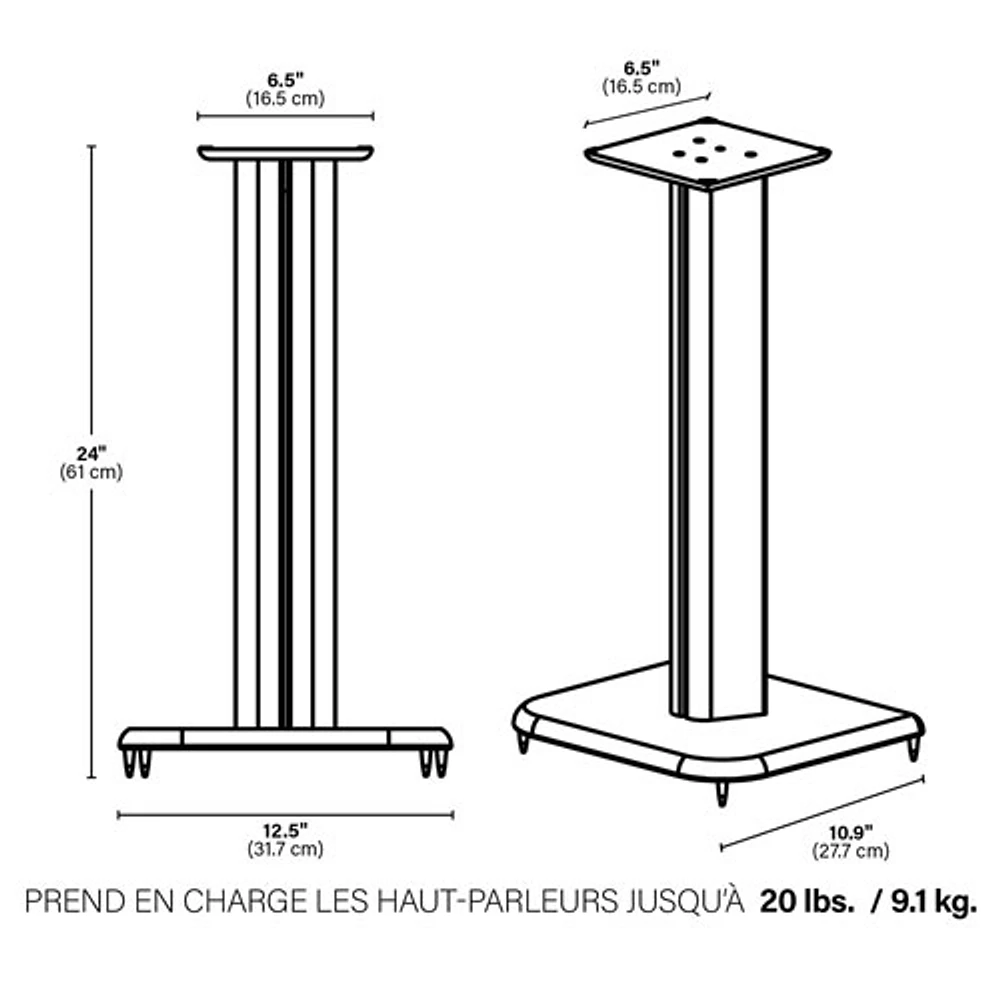 Supports de haut-parleurs de Sanus (BF24B-03)