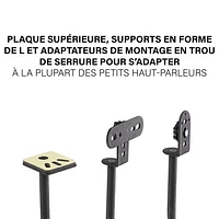 Support de haut-parleur ajustable de Sanus (HTB3b-03)