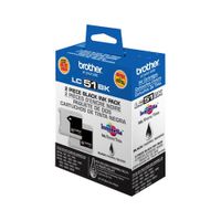 Brother LC51BK Black Ink - 2 Pack