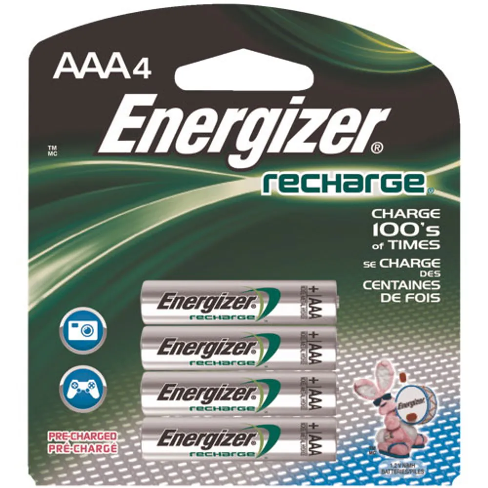 Energizer Recharge Power Plus NH12BP4 4-Pack "AAA" NiMH Rechargeable Batteries