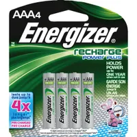 Energizer Recharge Power Plus NH12BP4 4-Pack "AAA" NiMH Rechargeable Batteries