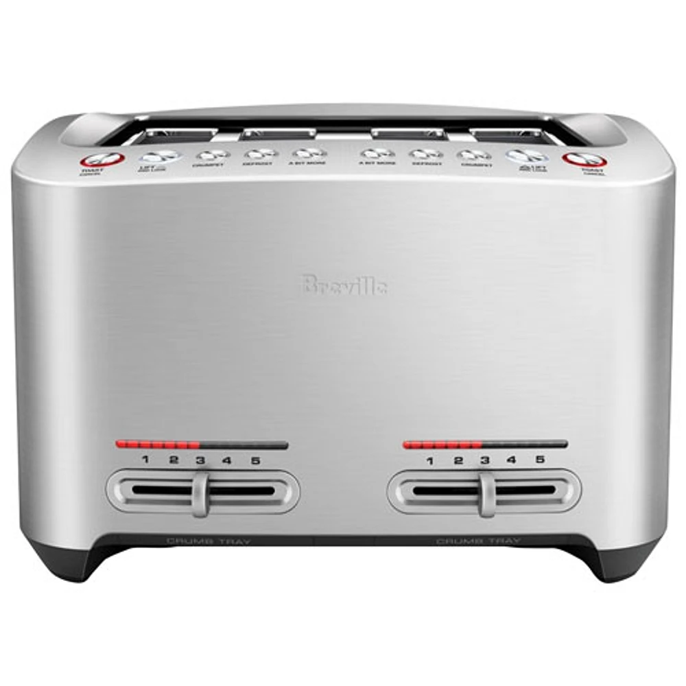 Grille-pain intelligent en métal moulé de Breville - 4 fentes