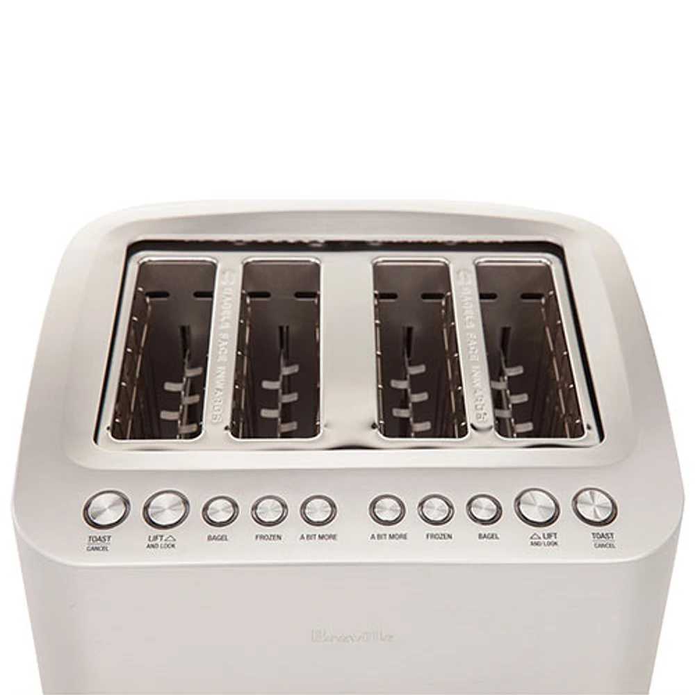 Grille-pain intelligent en métal moulé de Breville - 4 fentes