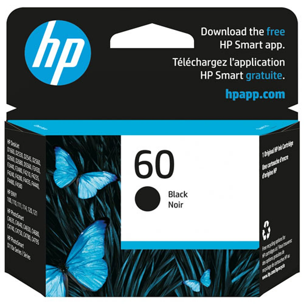 HP 60 Black Ink (CC640WN#140)