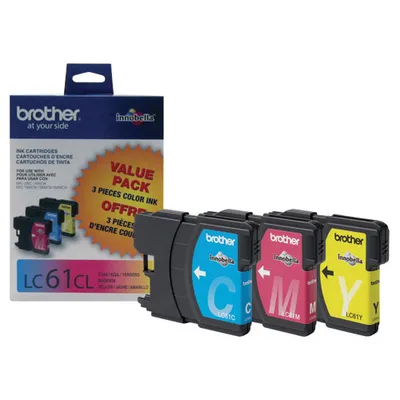 Brother LC61CL Colour Ink - 3 Pack