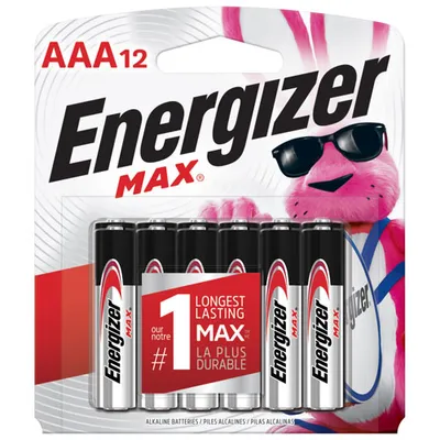 Energizer Max AAA 12-Pack Batteries (E92BP12)