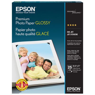 Epson 25-Sheets 8.5" x 11" Glossy Photo Paper