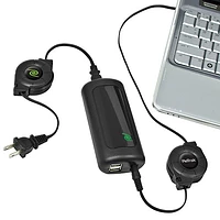 ReTrak 90W Retractable Universal Laptop Charger (ETCHGNBW90)