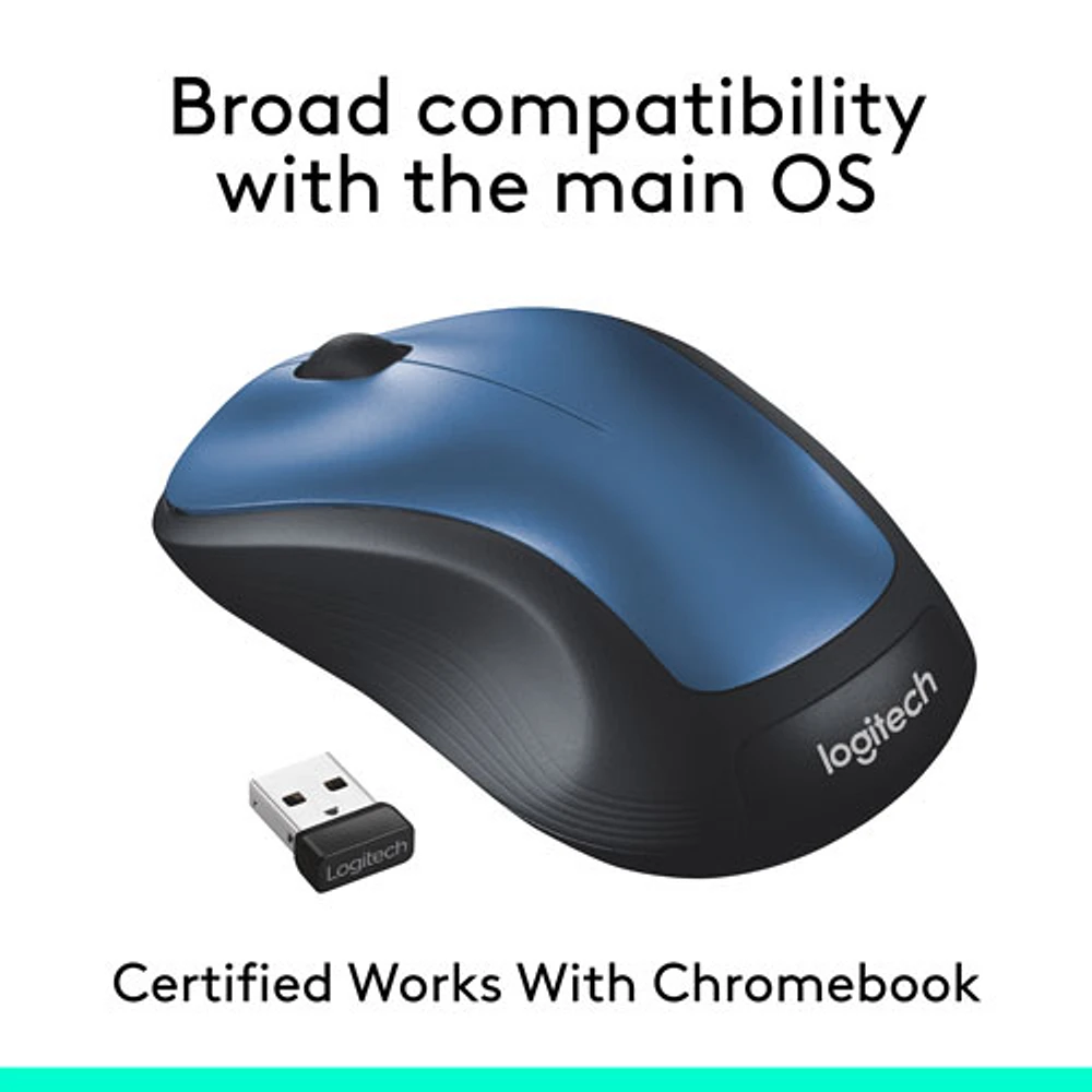 Logitech M310 Wireless Ambidextrous Mouse - Peacock Blue