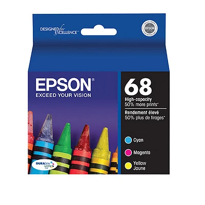 Cartouche d'encre couleur 68 d'Epson (T068520-S) - Paquet de 3