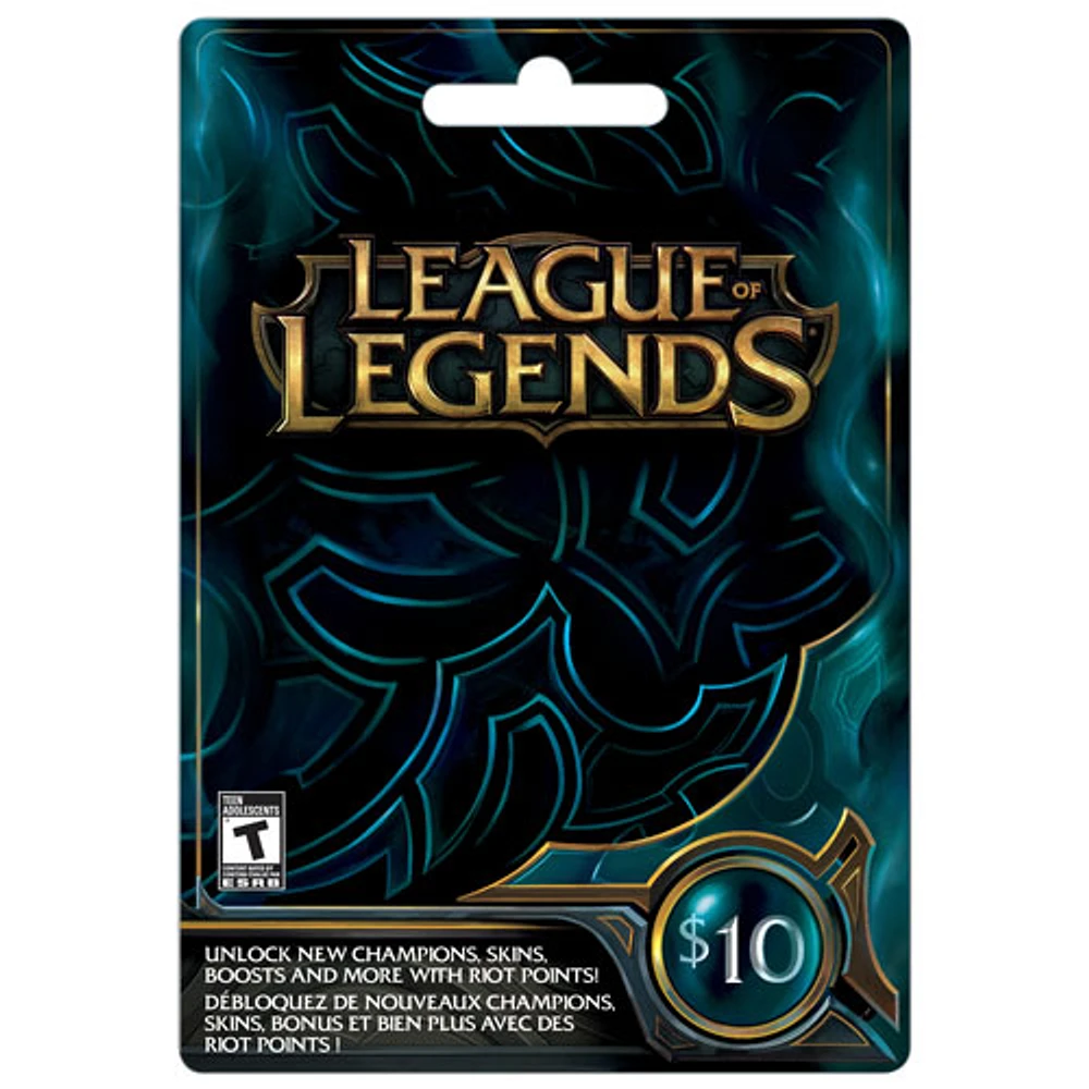 Carte League of Legends de 10 $ - En magasin seulement