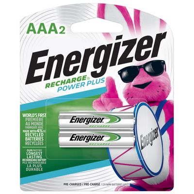Energizer AAA Rechargable NiMH Batteries - 2 Pack