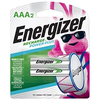 Piles rechargeables NiMH AAA d'Energizer - Paquet de 2 piles