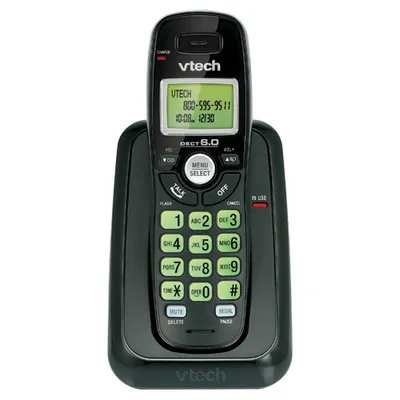 Téléphone sans fil à 1 combiné DECT 6.0 de Vtech (CS6114-11 BLK) - Noir