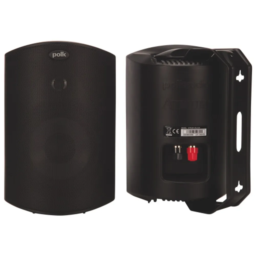 Polk Audio Atrium 4 80-Watt All-Weather Outdoor Speaker - Black - Pair