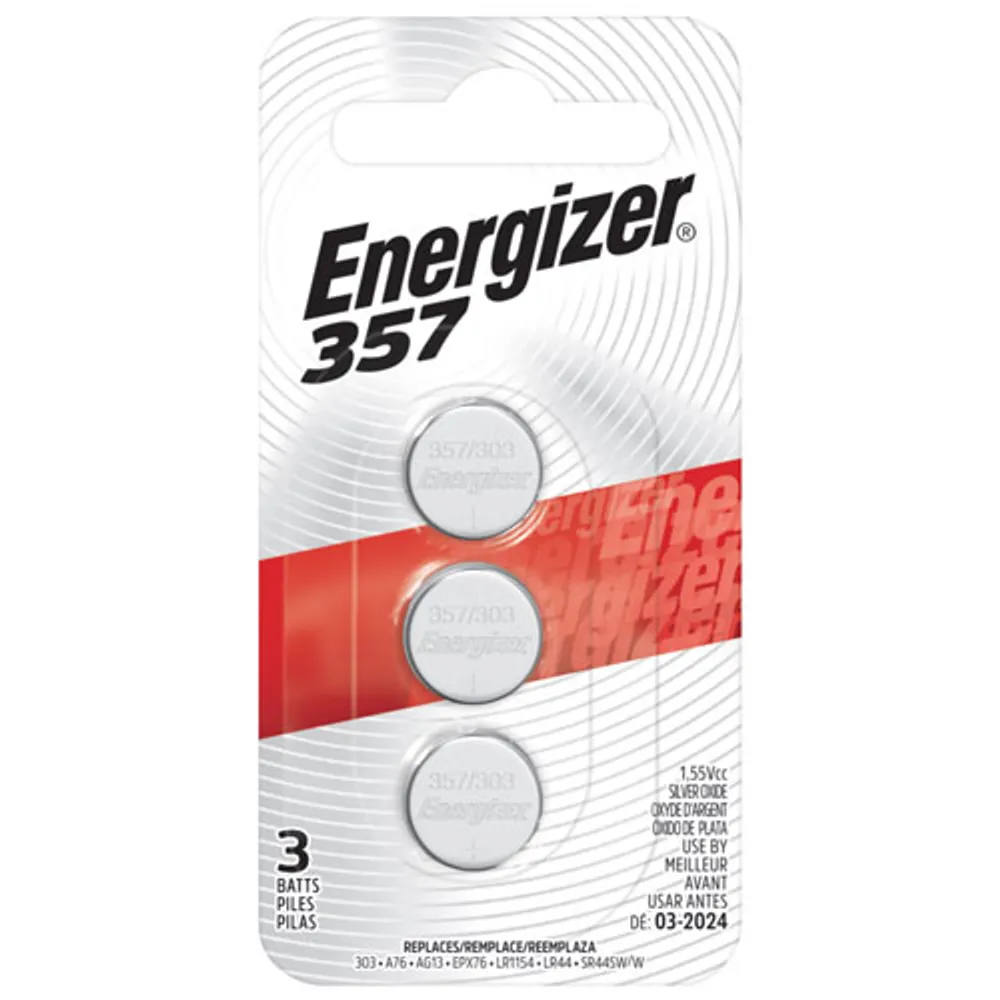 Energizer ZeroMercury Watch/Electronic Battery 3-Pack (357BPZ3N)