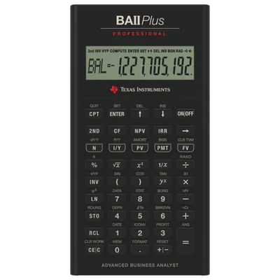 Calculatrice graphique BAII Plus Professional de Texas Instruments