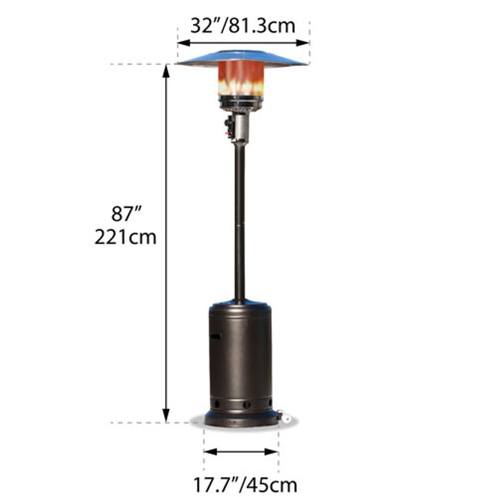 Paramount Propane Patio Heater (PH-S-112 MK) - Mocha