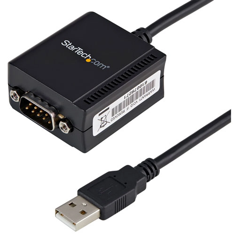 StarTech 1-Port FTDI USB to Serial RS232 Adapter Cable with COM Retention (ICUSB2321F)