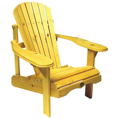 Traditional Patio Adirondack Chair - White Pine/Yellow (BC201P)