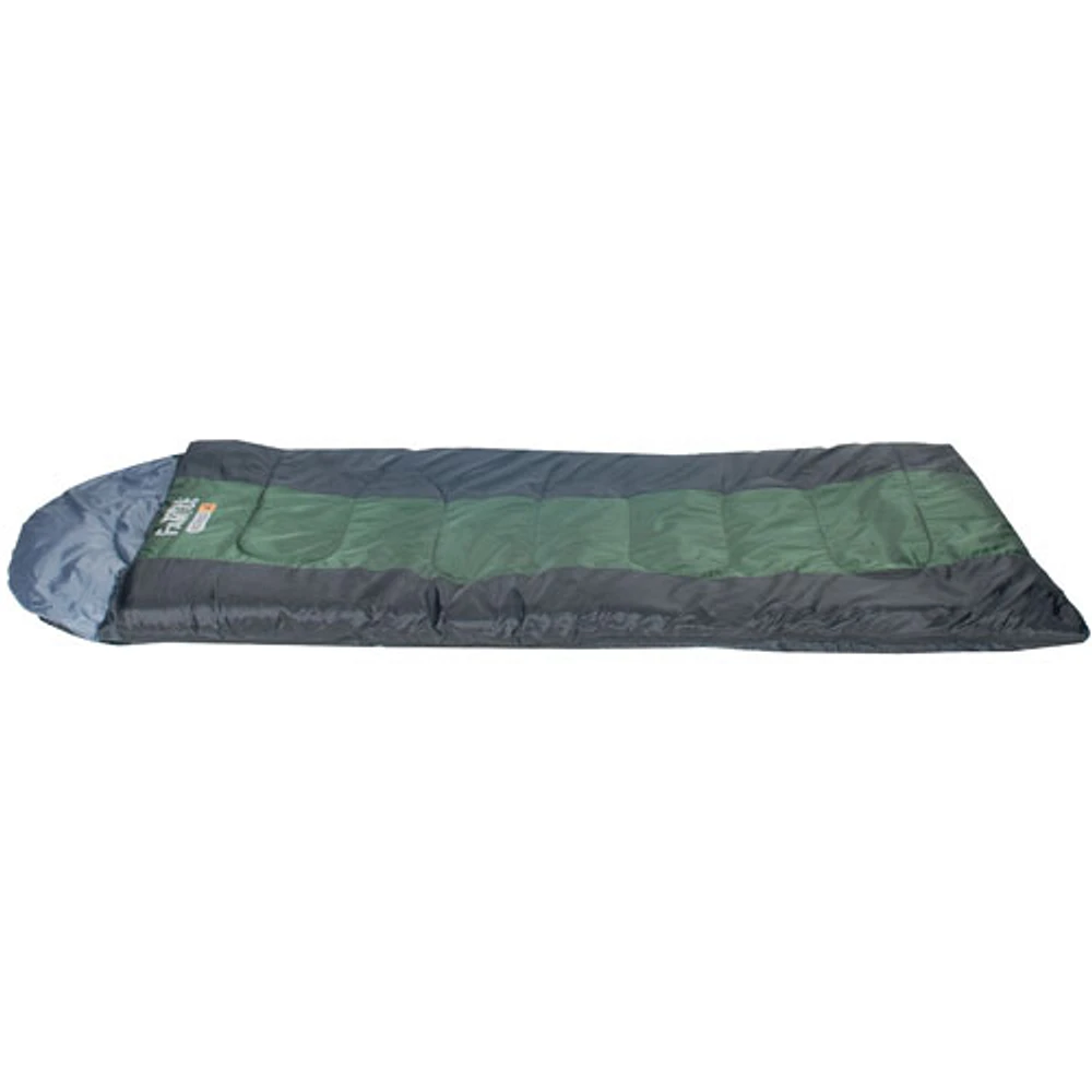 Sac de couchage rectangulaire -10 °C Nomad 4 de World Famous - Vert forêt - Noir