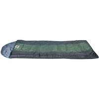 Sac de couchage rectangulaire -10 °C Nomad 4 de World Famous - Vert forêt - Noir