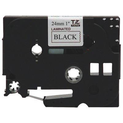 Brother 1" Black on White Label Tape (TZE251)