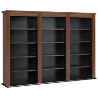 Prepac Triple Wall Mounted Storage Shelf (CFW-0523) - Cherry/ Black