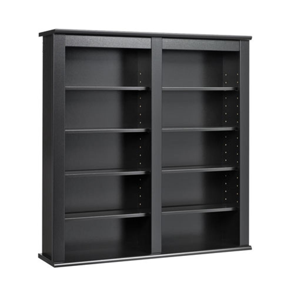 Prepac Double Wall Mounted Storage Shelf (BFW-0349) - Black