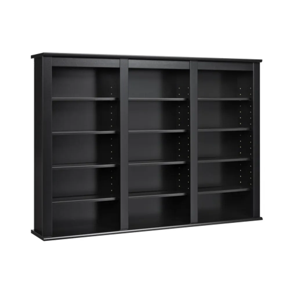 Prepac Triple Wall Mounted Storage Shelf (BFW-0523) - Black