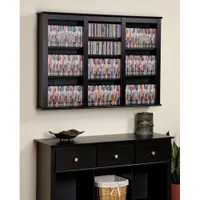 Prepac Triple Wall Mounted Storage Shelf (BFW-0523) - Black