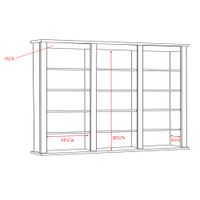 Prepac Triple Wall Mounted Storage Shelf (BFW-0523) - Black