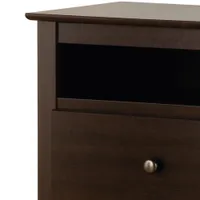 Fremont Contemporary 2-Drawer Nightstand - Espresso Brown